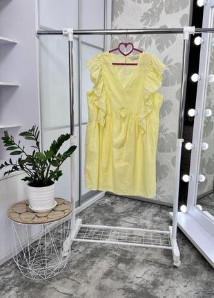 Дуже гарна лимонна сукня з прошви, р. 222 фото