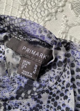 Лавандовое платье сетка хищный принт, primark размер m7 фото