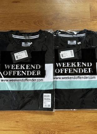 Футболка weekend offender crossword t-shirt black/white/aqua (оригінал)3 фото