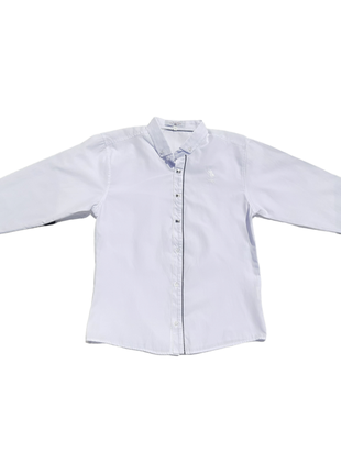 Р152 белая рубашка с длинным рукавом для мальчика.турция1 фото