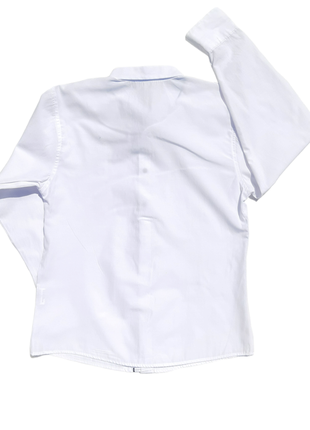 Р152 белая рубашка с длинным рукавом для мальчика.турция4 фото