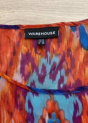 Коротка шовкова блуза топ warehouse2 фото