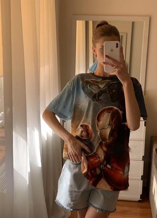 Футболка в принте marvel