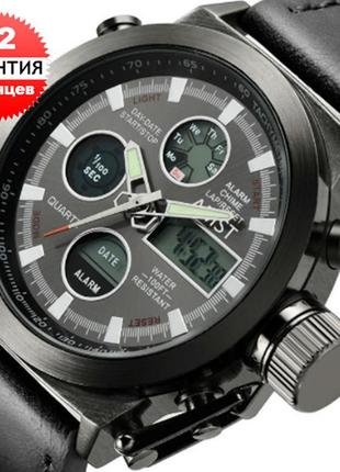 Армійський наручний годинник amst black : am 30035 фото