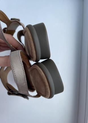 Кожаные босоножки gabor р. 6 39 , натуральная кожа, сандалии минималистичные6 фото