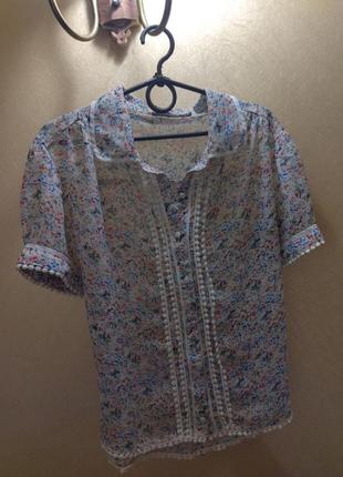 Цветочная блуза2 фото