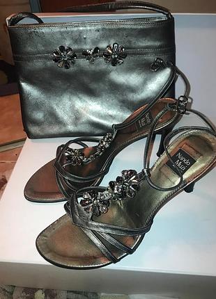 Вечерние босоножки с сумочкой