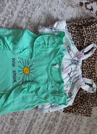 Набір укорочених футболок, майок на дівчинку2 фото