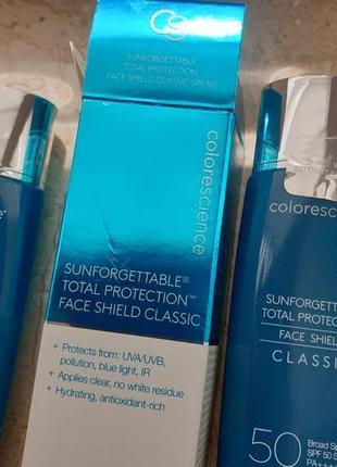 Colorescience total protection spf 50 face shield classic солнцезащитный крем для лица4 фото