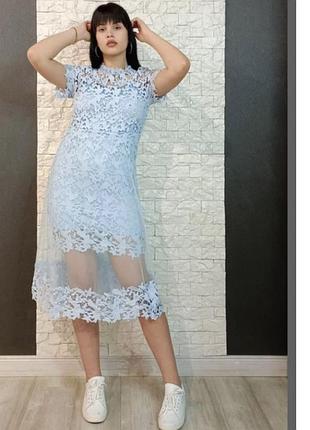 Платье new fashion голубое s/m