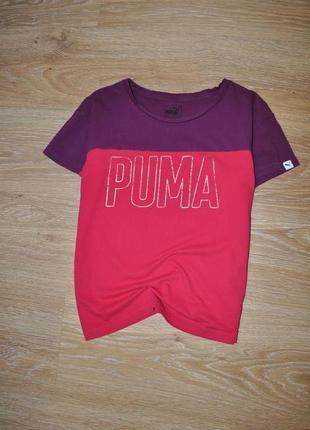 Розовая фиолетовая футболка puma