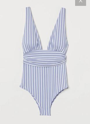 Купальник голубой слитный h&m