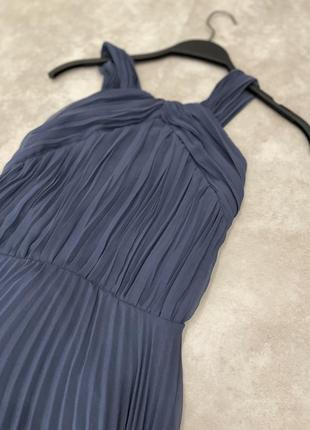 Платье макси с плиссированным лифом и бретельками asos design8 фото