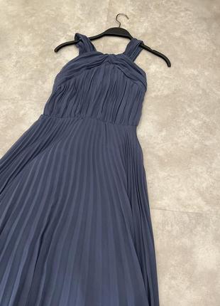 Платье макси с плиссированным лифом и бретельками asos design6 фото