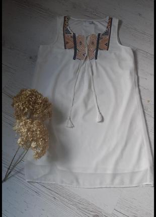 Шифонова сукня з вишиванкою vero moda