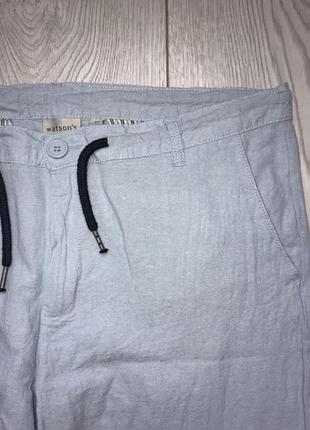 Мужские легкие стильные брюки из льна watson’s3 фото