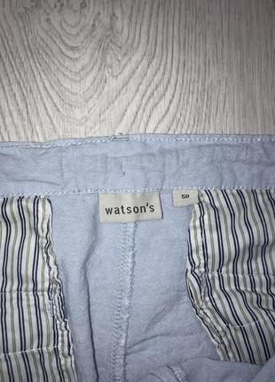 Мужские легкие стильные брюки из льна watson’s4 фото