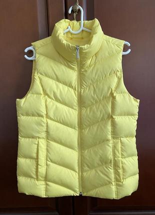 Нова, жіноча пухова жилетка lands' end women yellow vest s/m3 фото