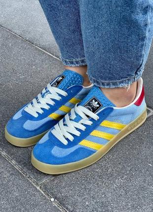 Кроссовки adidas x gazelle blue8 фото