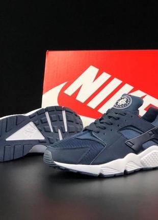 Чоловічі кросівки nike ski темно сині з білим