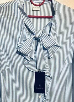 Нова блуза в романтичному стилі класичного забарвлення в смужку від відомого бренда madeleine