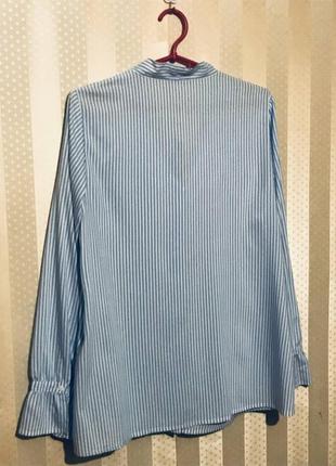 Новая блуза в романтическом стиле классической расцветки в полоску от известного бренда madeleine5 фото
