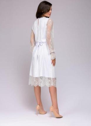 Красивое нежное белое платье, можно на роспись2 фото