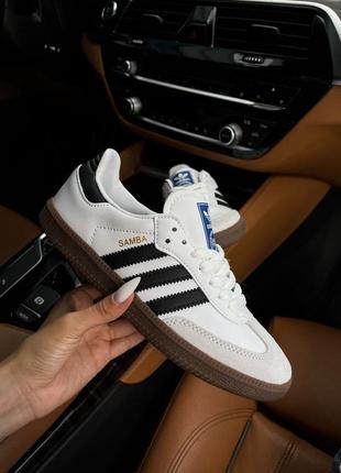 Adidas samba white black ❤️36рр-45рр❤️кроссовки адедас самба белые, кроссовки белые весна-осень адедас самба