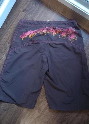 Шорты женские коричневые гавайские