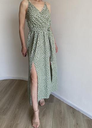Сукня сарафан з розрізами shein2 фото