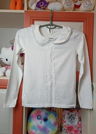 Блузка рубашка реглан кофточка школьная1 фото