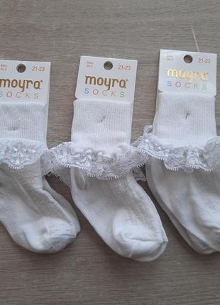 Білі нарядні шкарпетки носочки з рюшкою