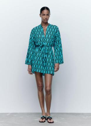 Короткое платье, туника zara, новая коллекция, размер xl2 фото