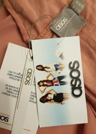 Красиве ошатне вечірнє плаття міді asos з вишивкою й намистинами.5 фото