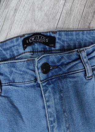 Мужские рваные джинсы lc waikiki slim fit голубые размер 368 фото
