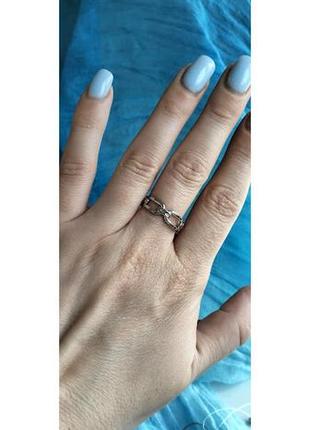 Нежное серебряное кольцо без вставок5 фото