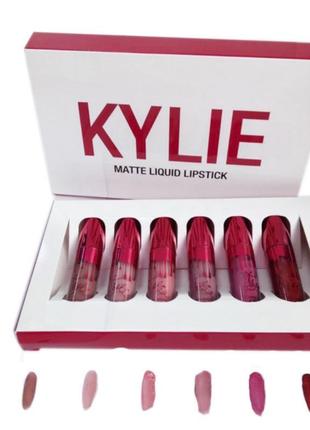 Набір рідких матових помад для губ kylie matte liquid lipstick1 фото