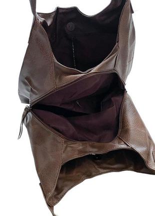 Сумка женская через плечо экокожа ретро jingpin коричневый6 фото