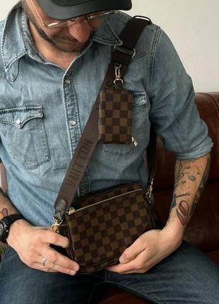 Сумка мужская louis vuitton crossbag 3/1 brown