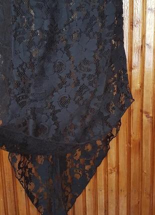 Кружевное летнее гипюровое платье-туника h&amp;m.5 фото