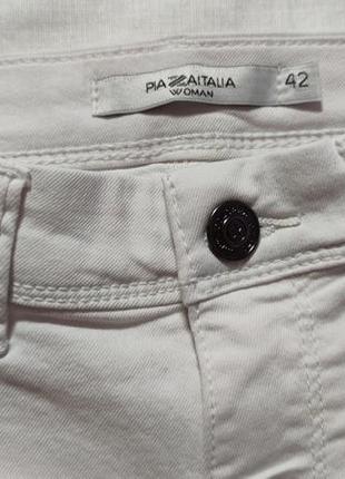Жіночі однотонні джинсові шорти piazza italia, розмір s, білий4 фото
