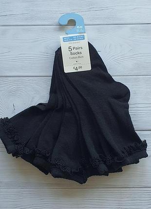 Primark іспанія чорні низькі шкарпетки з мереживом 26,5-30,5рр