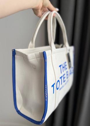 Женская сумка marc jacobs tote bag#ile white/blue2 фото