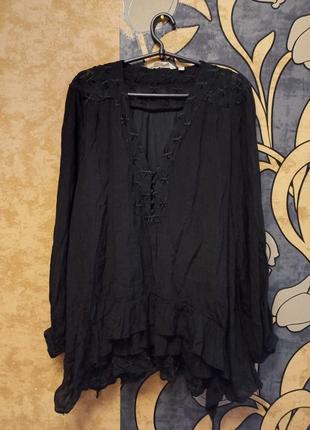 Блузка черная 50-52 р