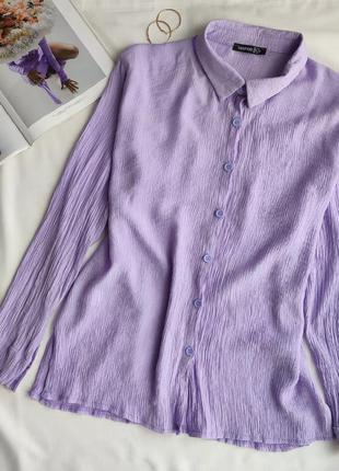 Рубашка  boohoo  лавандового цвета ❤️🔥6 фото