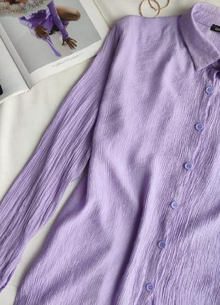 Рубашка  boohoo  лавандового цвета ❤️🔥4 фото