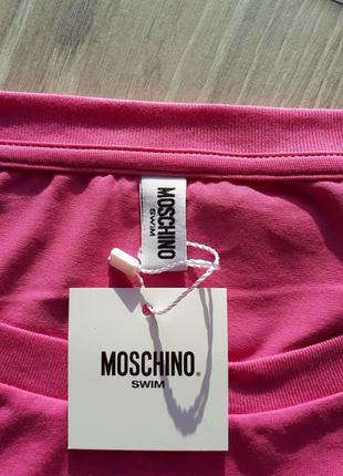 Нова футболка оверсайз moschino незвичайний принт оригінал бавовна москіно преміум8 фото