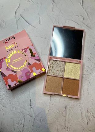 Палетка халайтерів kndr beauty kinder glow highlighter pallete2 фото