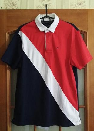 Чоловіча вінтажна футболка поло vintage tommy hilfiger (m-l)