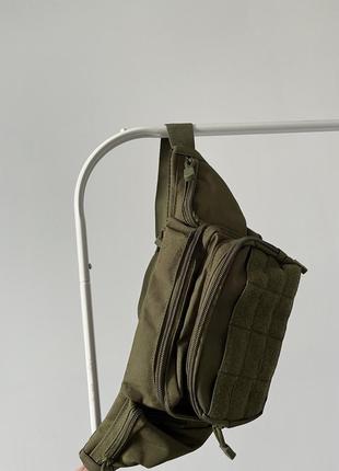 Тактична бананка сумка на пояс, колір койот/пісочний і хакі1 фото